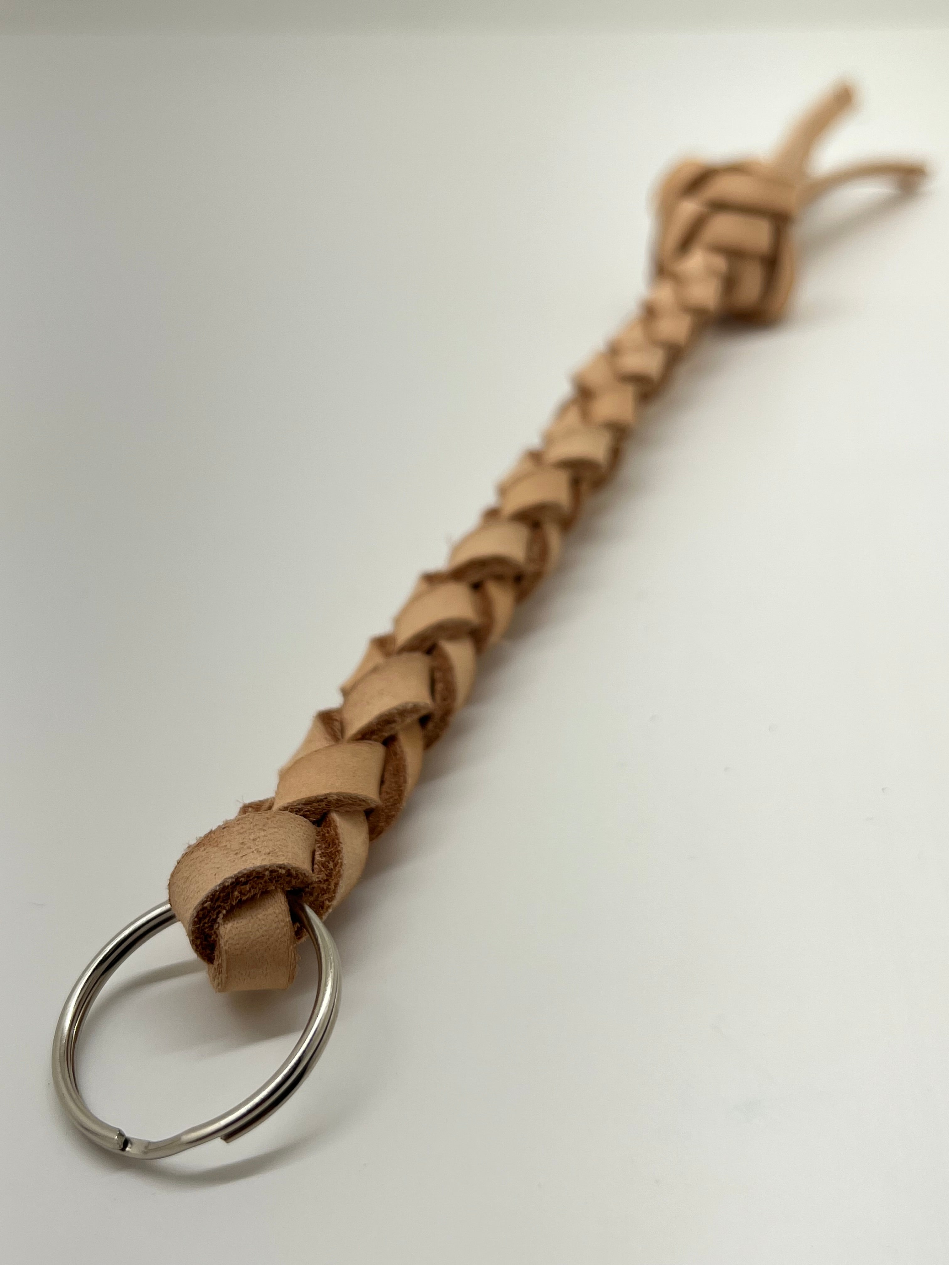 Leather Braided Keychain