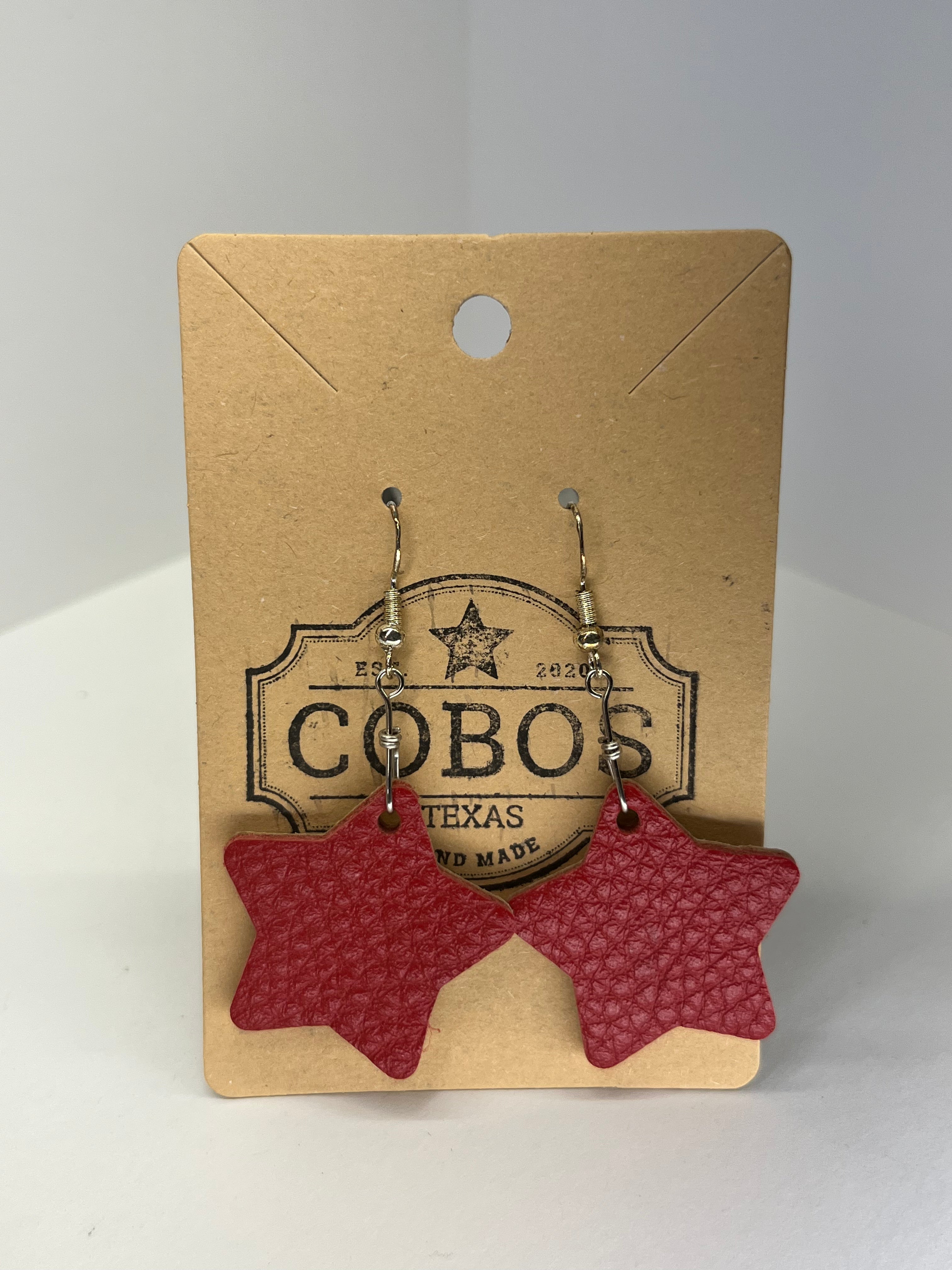 Star - Leather Earrings