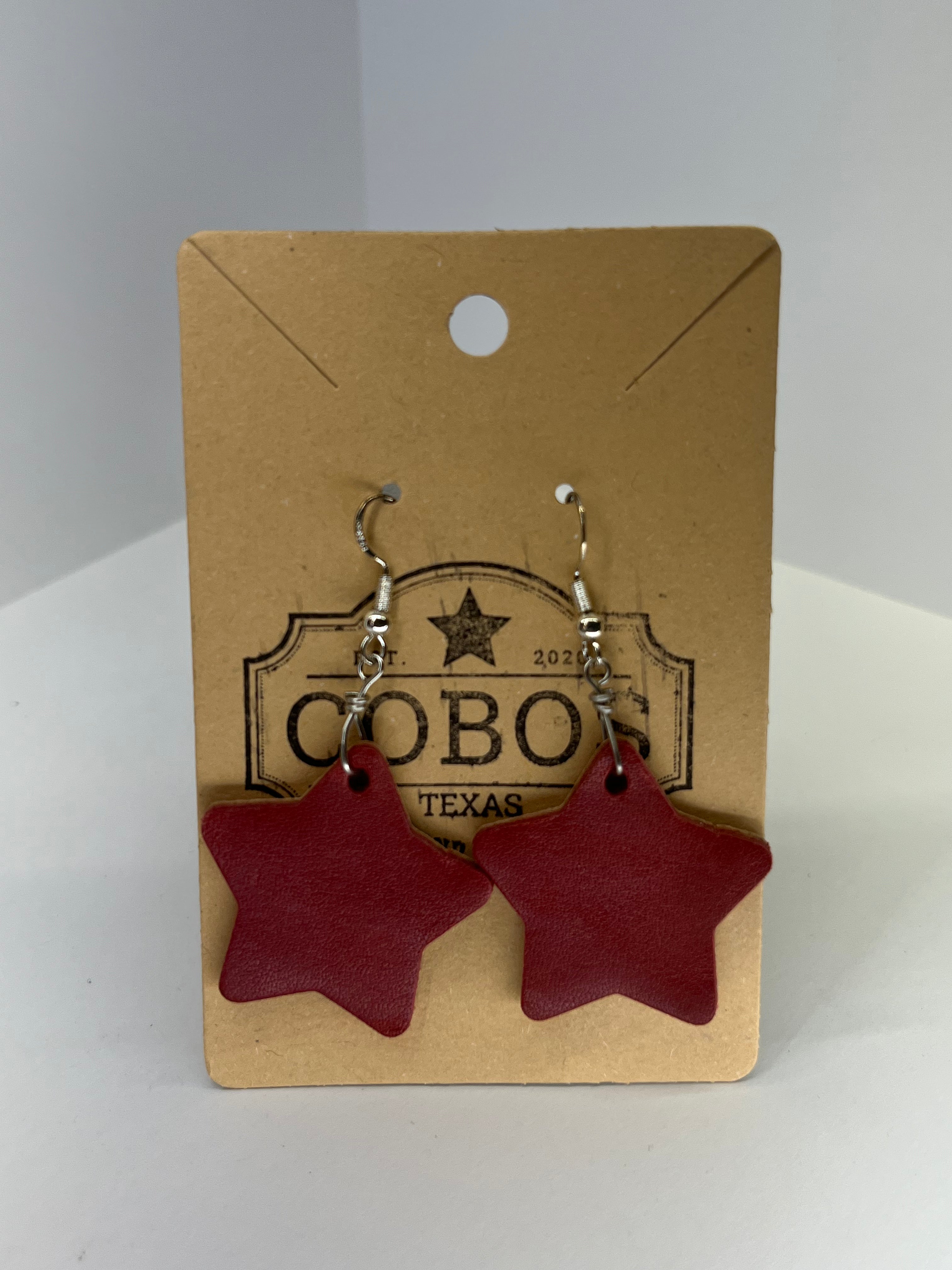 Star - Leather Earrings