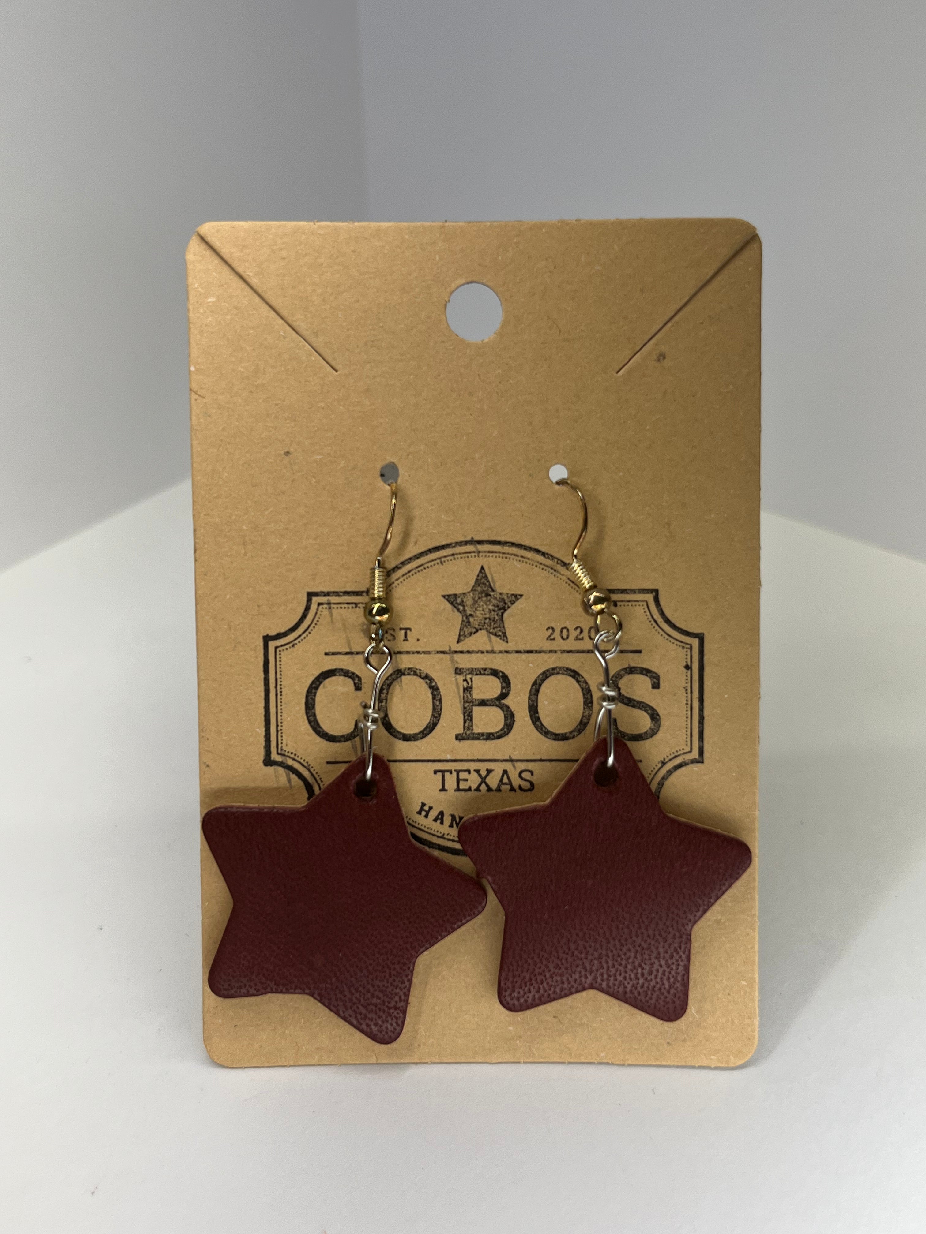 Star - Leather Earrings