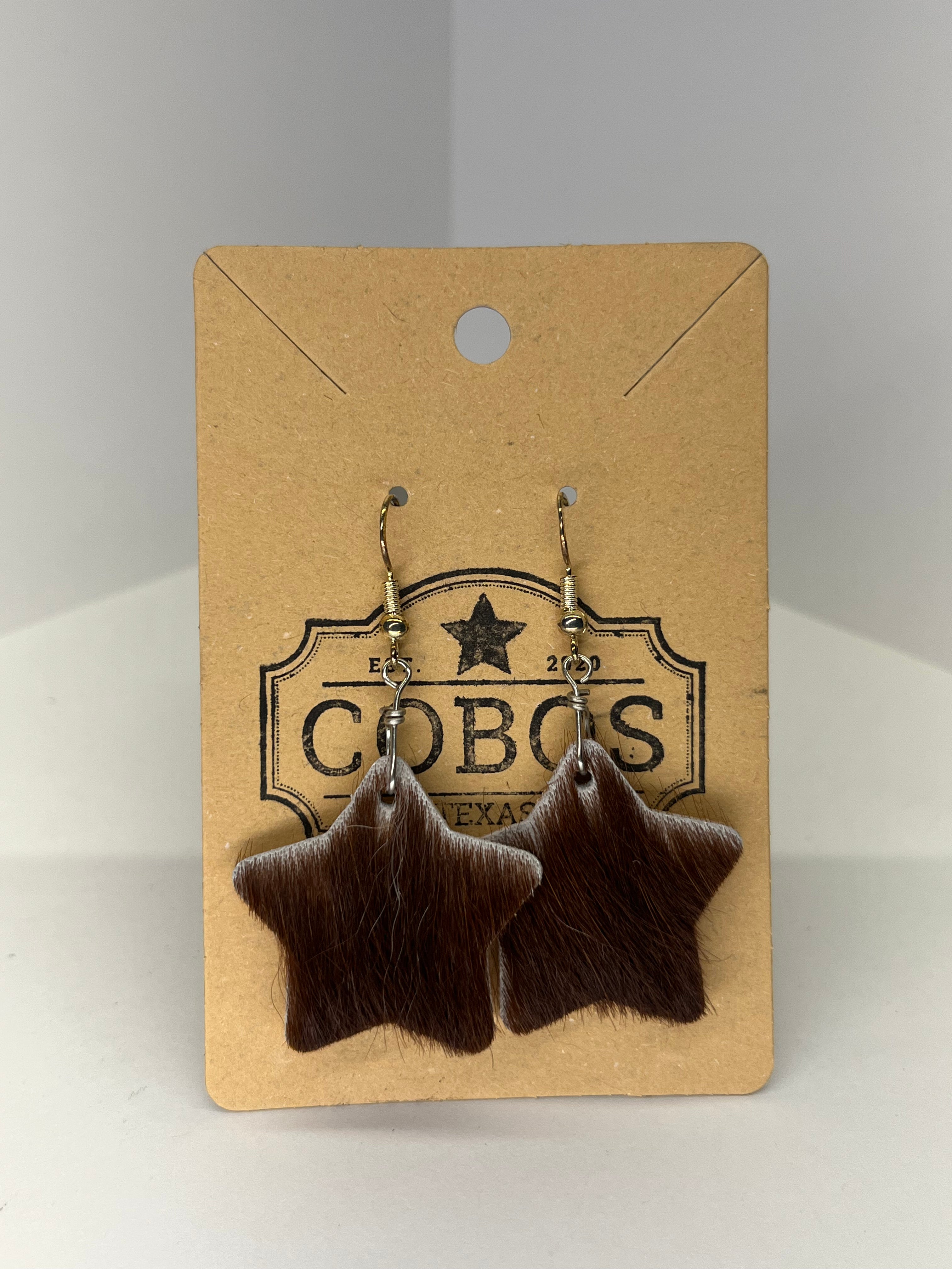 Star - Leather Earrings