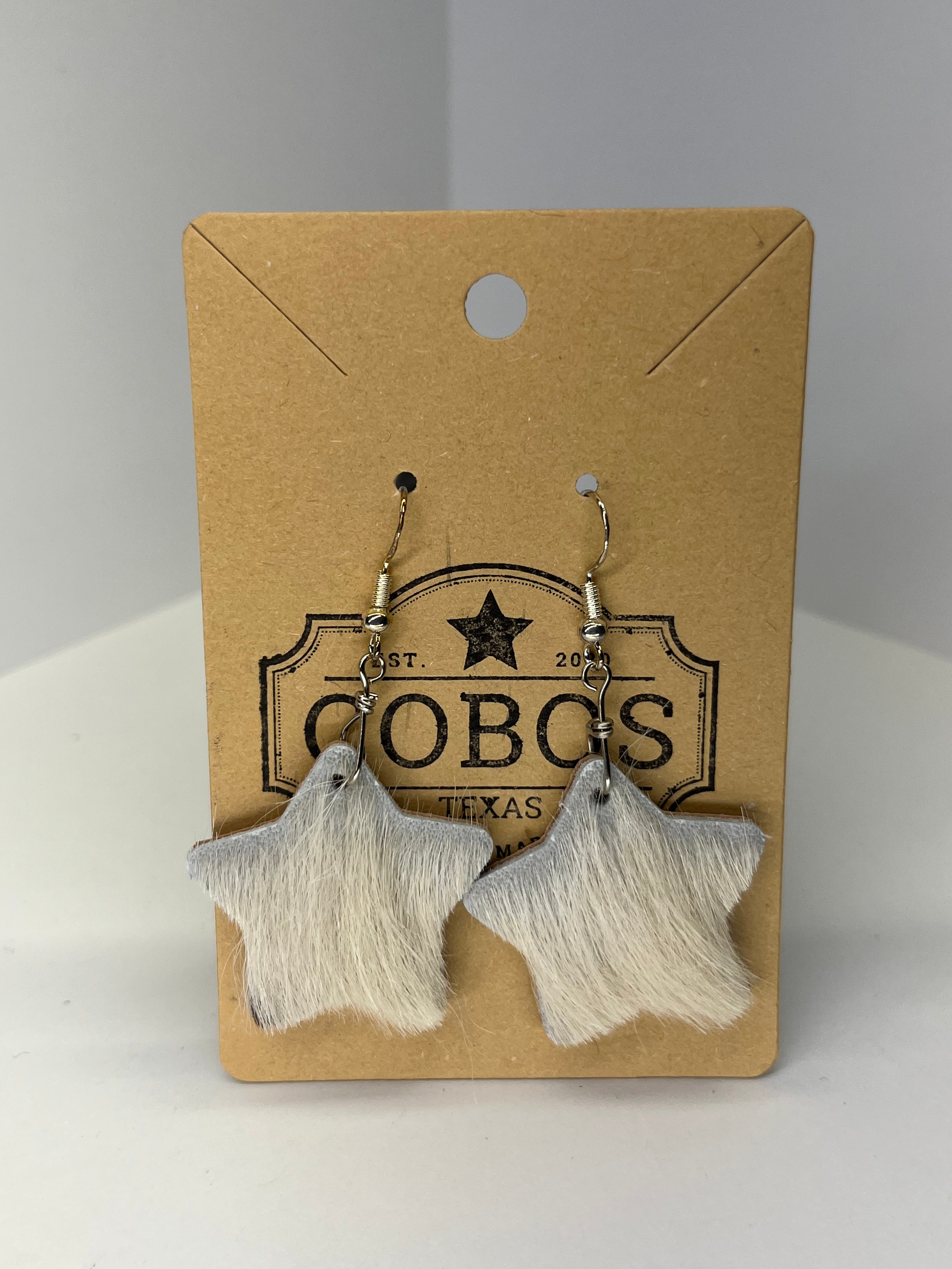 Star - Leather Earrings