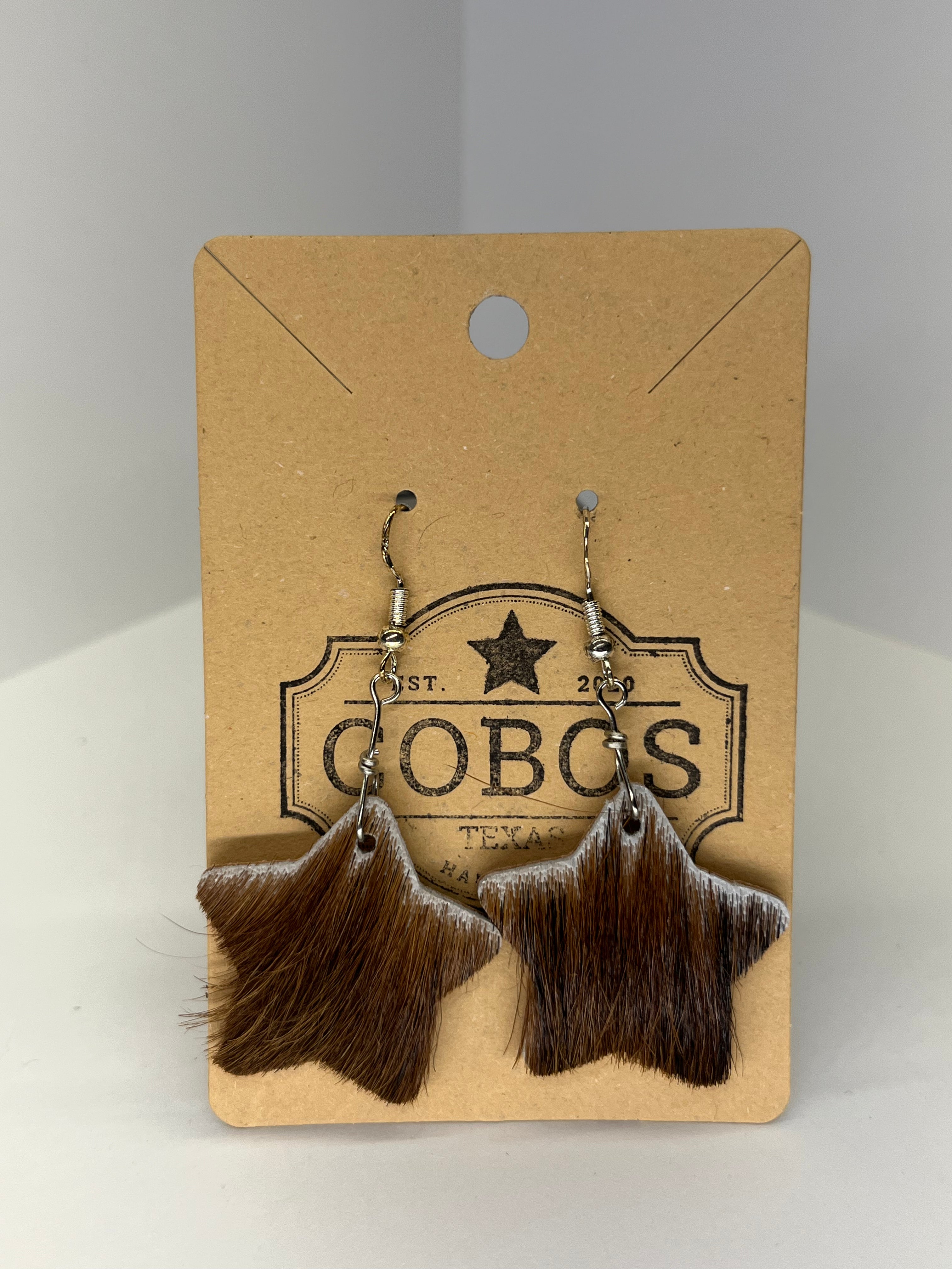 Star - Leather Earrings