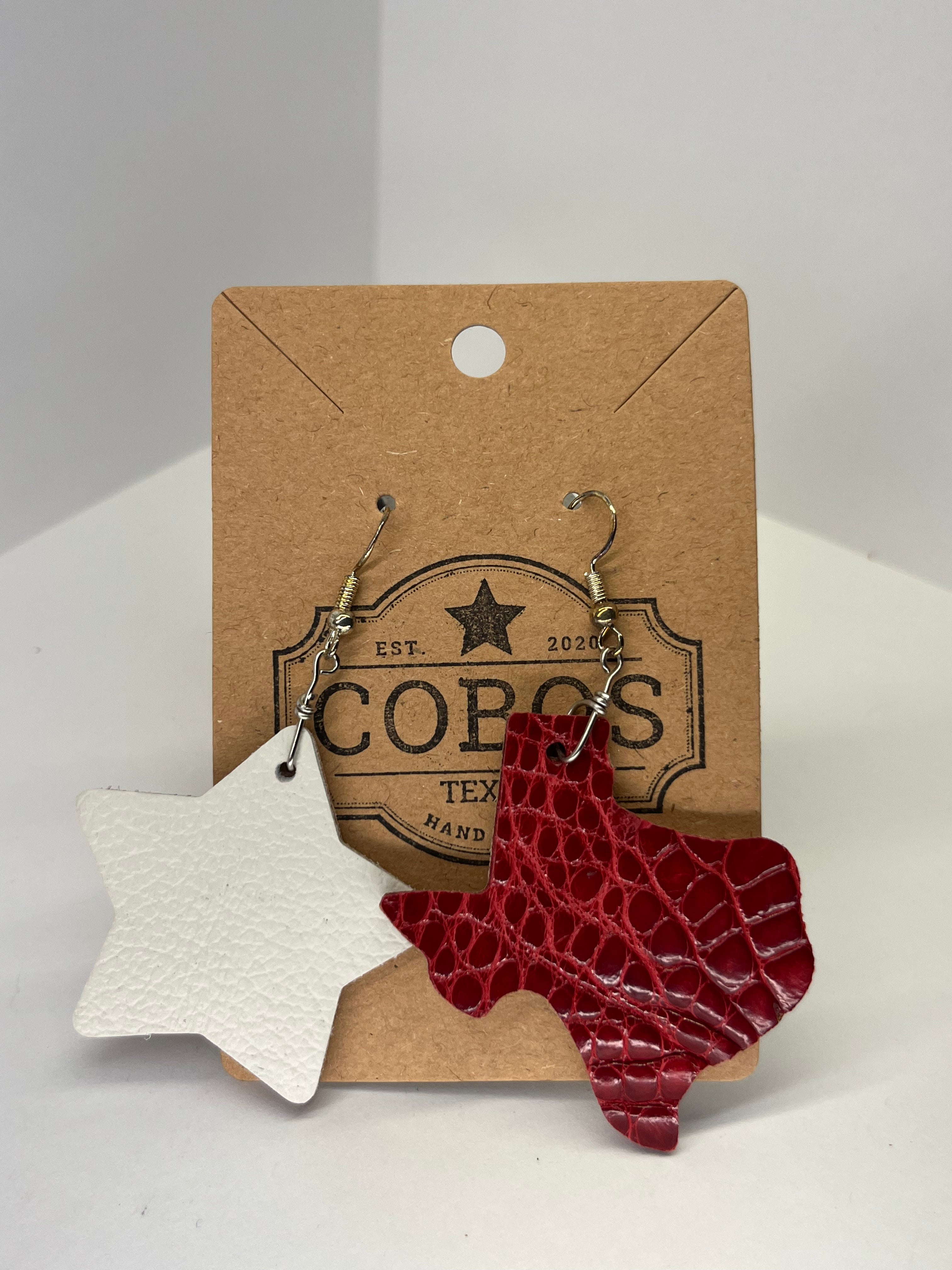 State of Texas - Leather Earrings