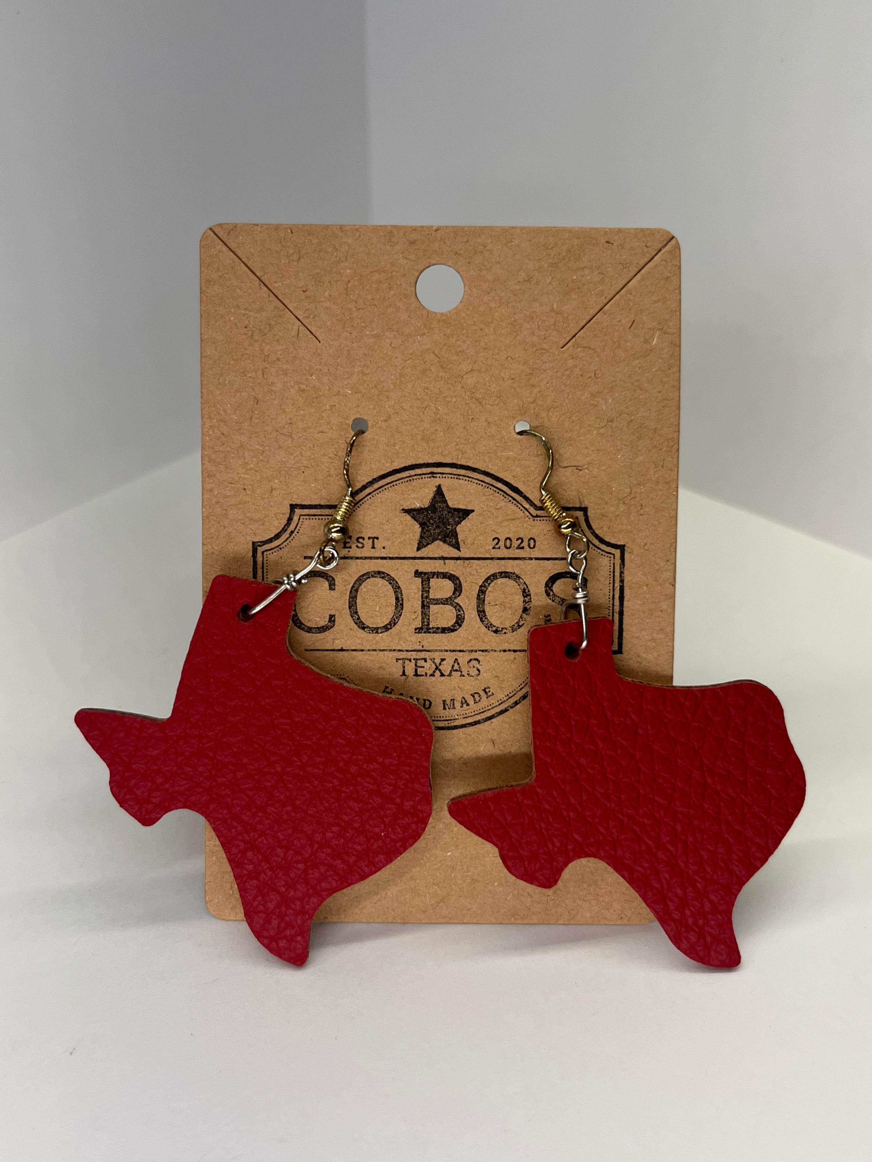 State of Texas - Leather Earrings