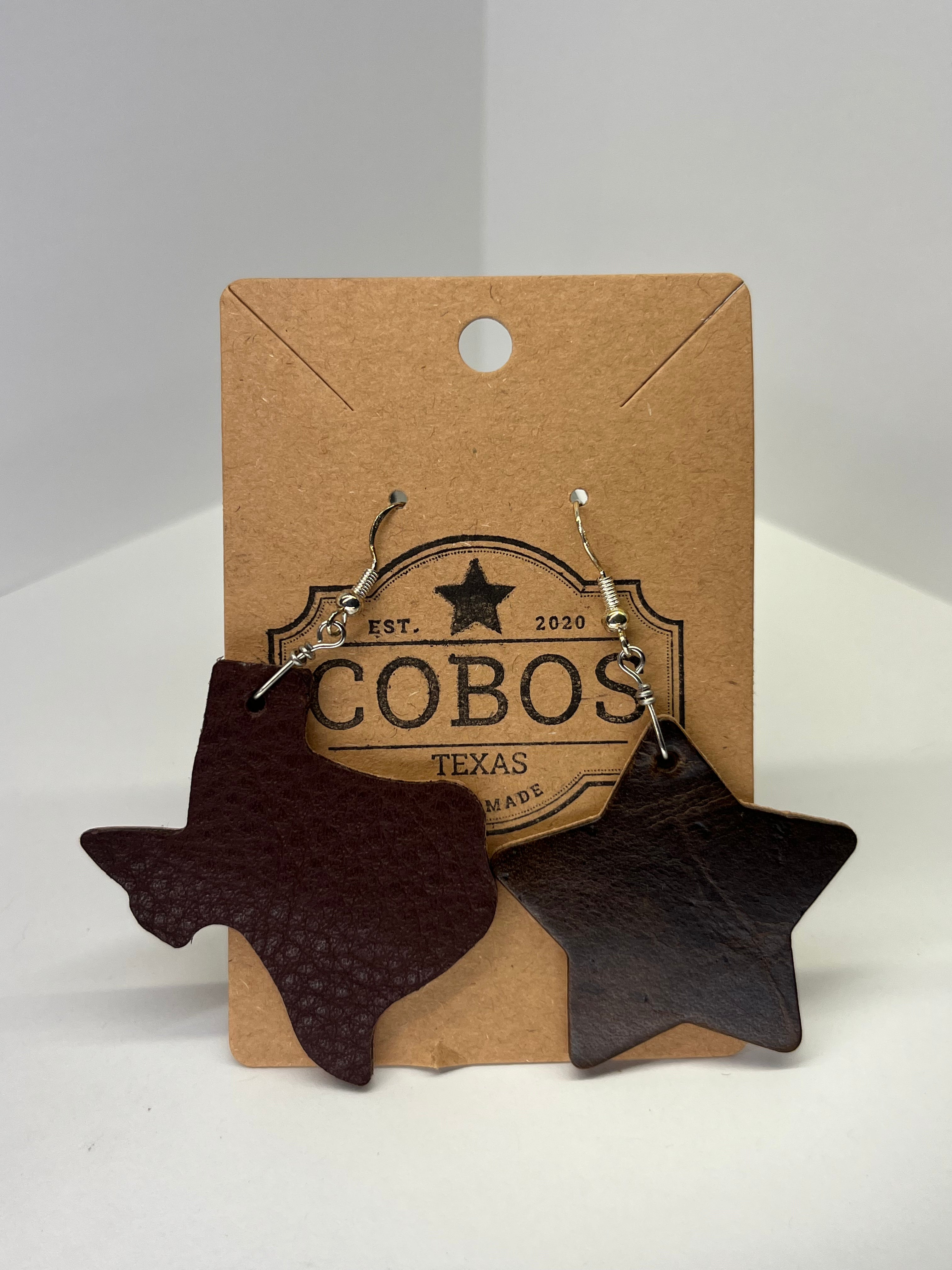 State of Texas - Leather Earrings