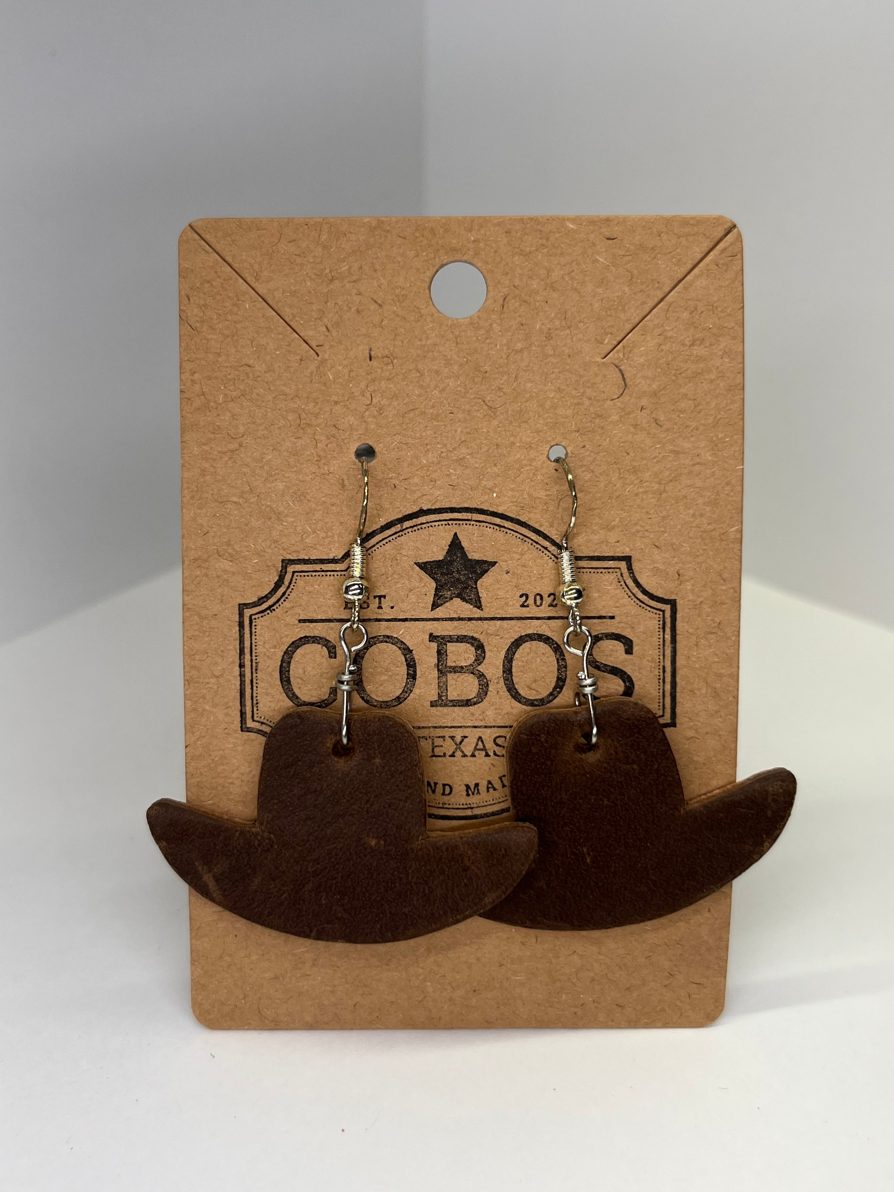 Hat - Leather Earrings