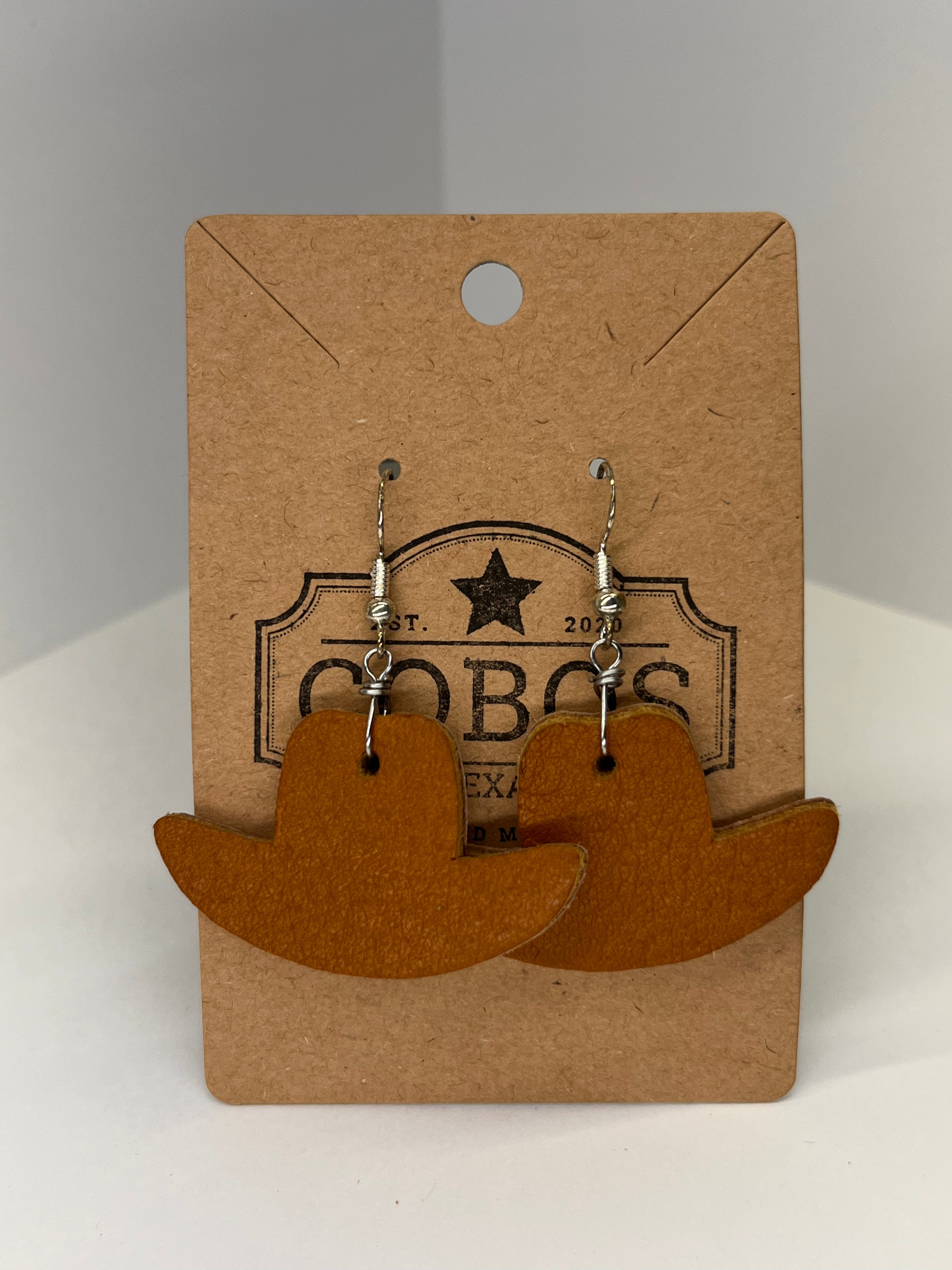 Hat - Leather Earrings