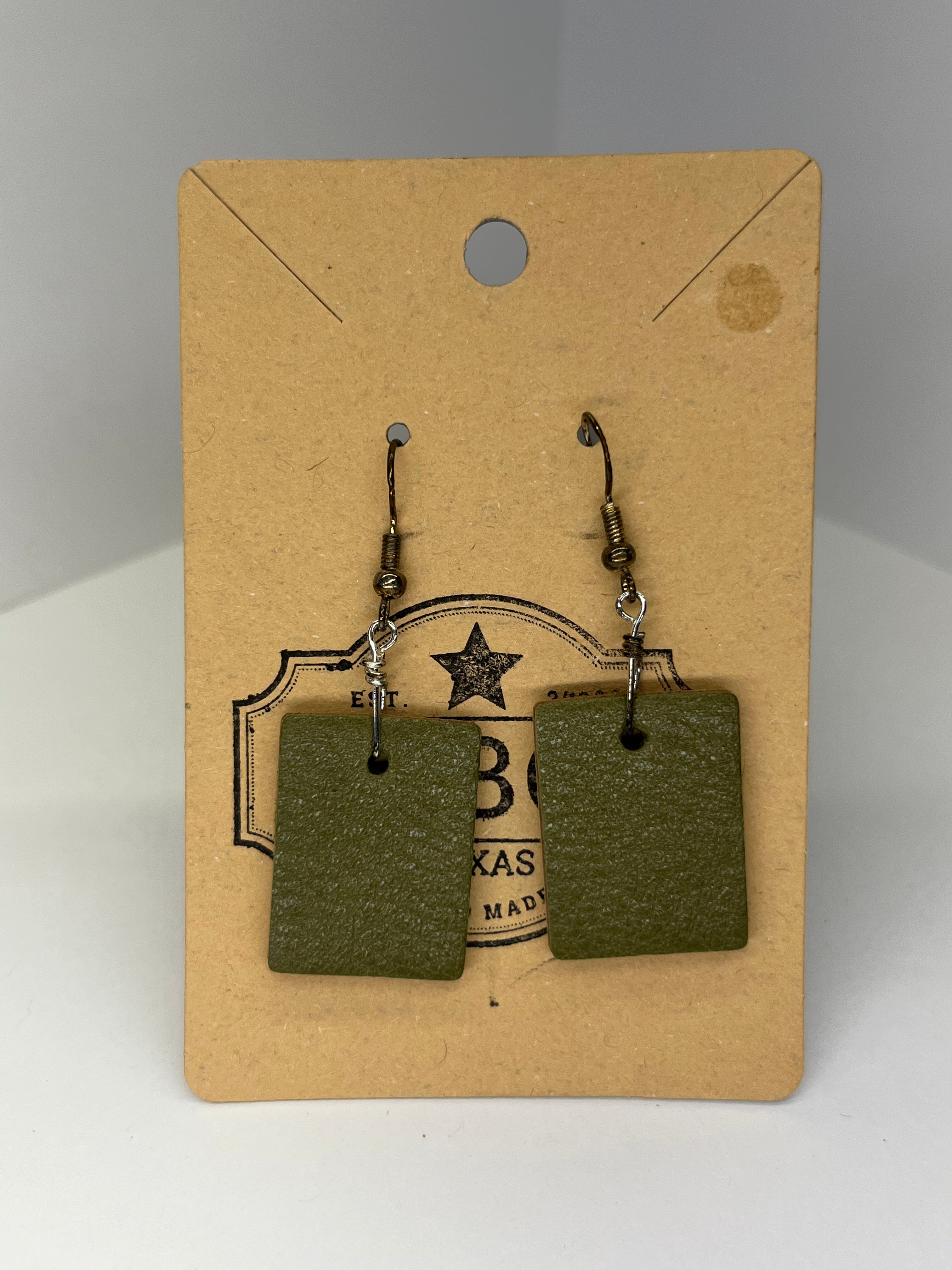 Square - Leather Earrings