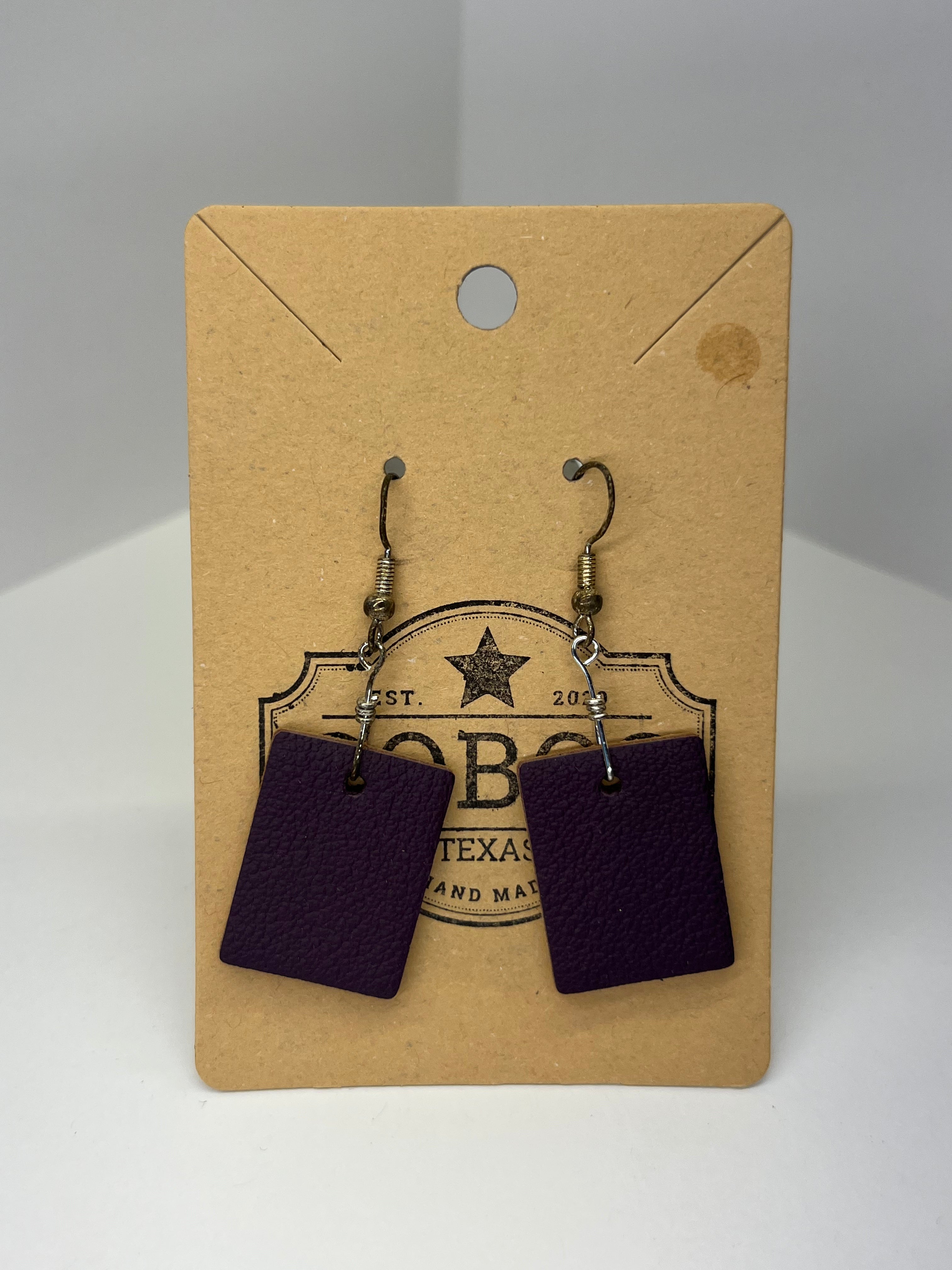 Square - Leather Earrings