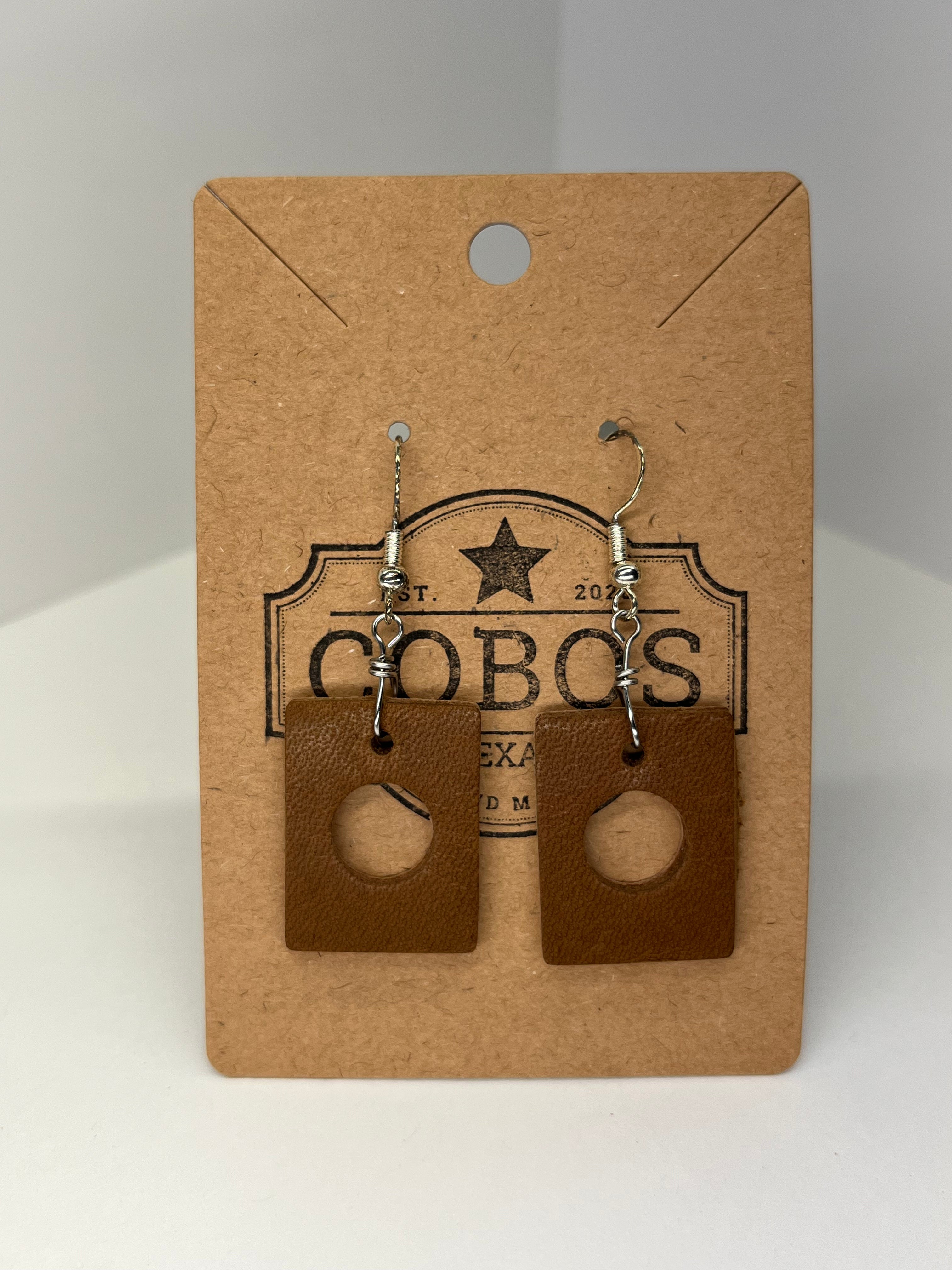 Square - Leather Earrings