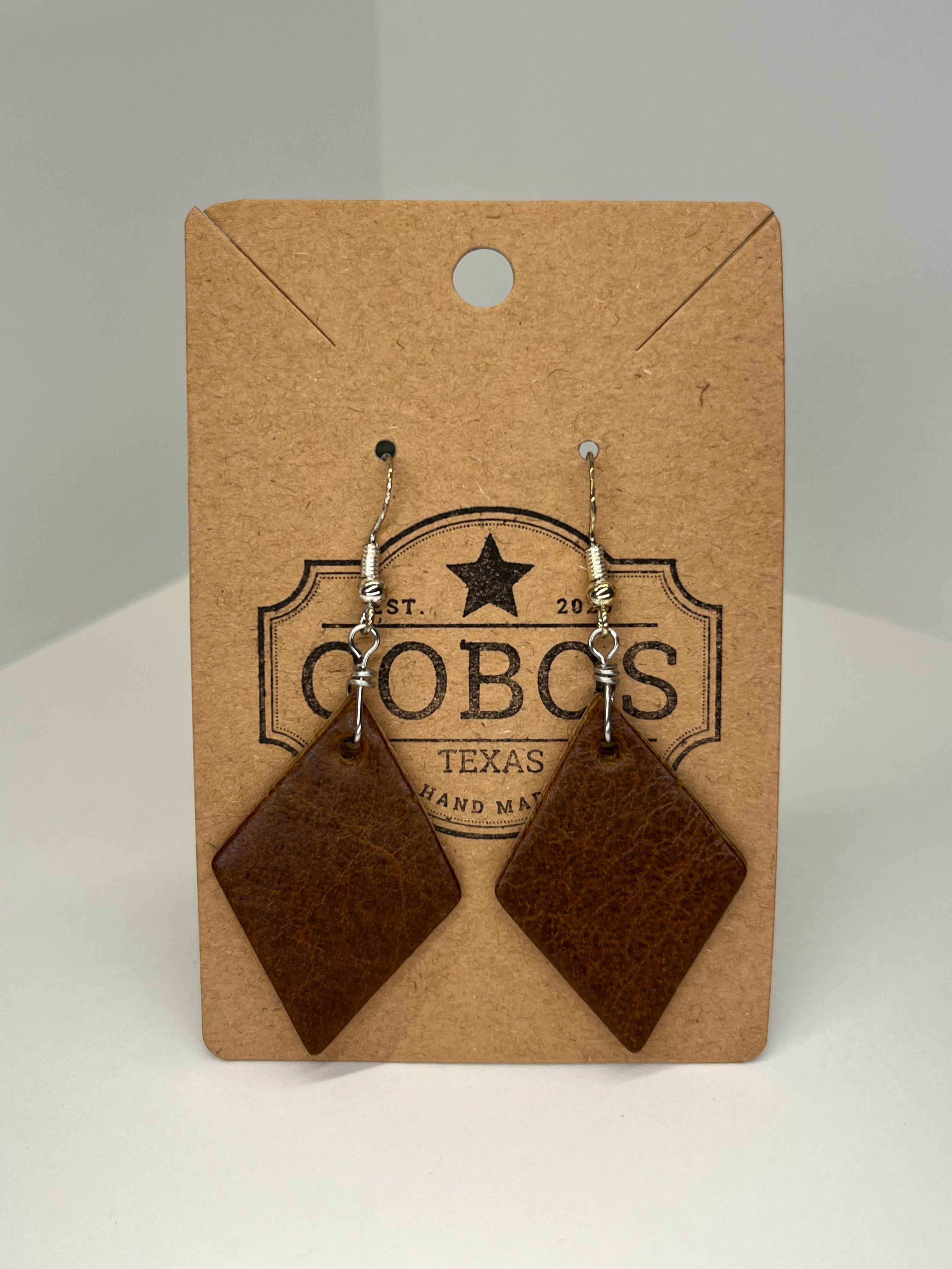 Diamond - Leather Earrings