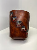 Texas Leather Coozie - Made for a beer can